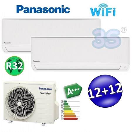 Climatizzatore dual split serie TZ A+++ R32 PANASONIC 12000+12000 - WiFi integrato - TZ-Z-R32-3535(50)