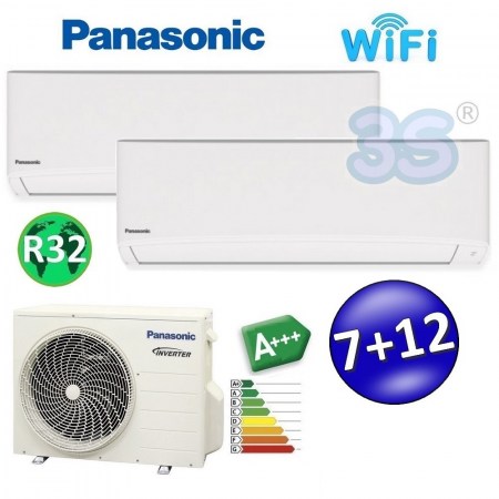 Climatizzatore dual split serie TZ A+++ R32 PANASONIC 7000+12000 - WiFi integrato - TZ-Z-R32-2035(41)