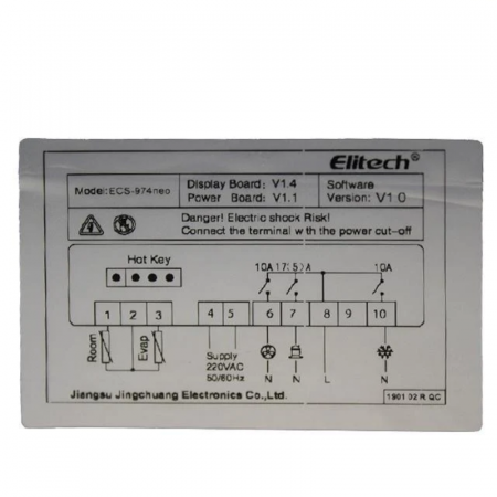 CONTROLLO TEMPERATURA ECS-974  COMPLETO DI 1 SONDA