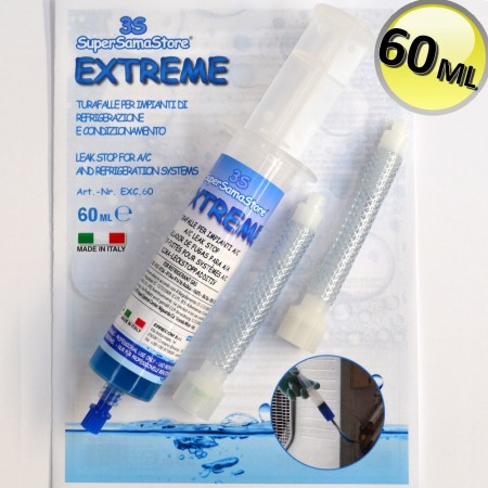 Autosigillante turafalle Extreme - cartuccia siringa da 60 ML + adattatori a tubo in plastica - EXC.60