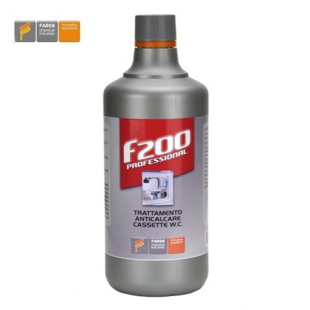 F200 Professional - Trattamento anticalcare per cassette wc Faren flacone da 1 Lt - 1LV001