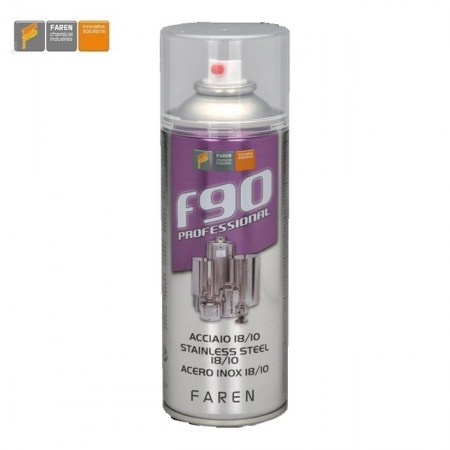 F90 Professional - acciaio inox 18/10 spray Faren flacone da 400 ml - 1AL400