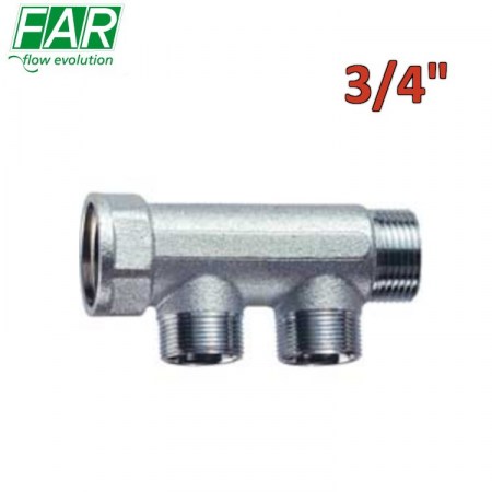 3300 - Collettore 3/4″ M-F 2 vie componibile interasse 36 mm - FAR 3300.34