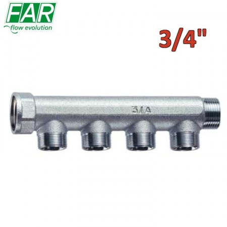 3400 - Collettore 3/4″ M-F 4 vie componibile interasse 36 mm - FAR 3400.34