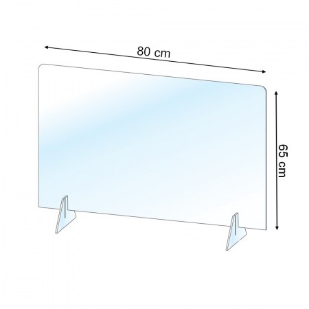 Barriera protettiva anticontagio 80x65 cm per superfici piane