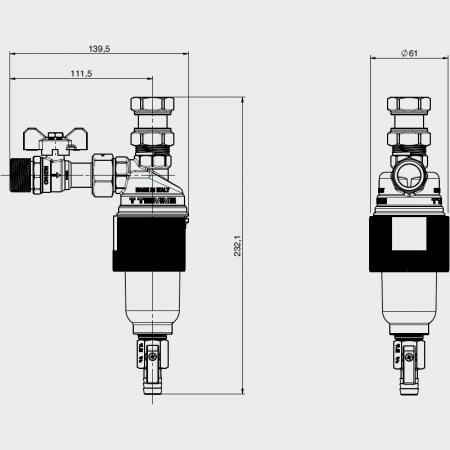 Filtro T-MAG TIEMME - dimensioni