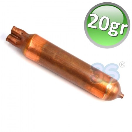 Filtro disidratatore 20 gr. molecolare in rame a 3 vie - per circuito frigo - 4D.1588