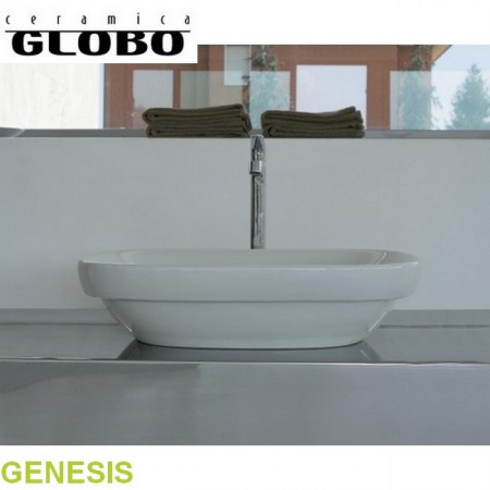 Lavabo d'appoggio GENESIS 60.40 - Ceramica Globo - GE043.BI