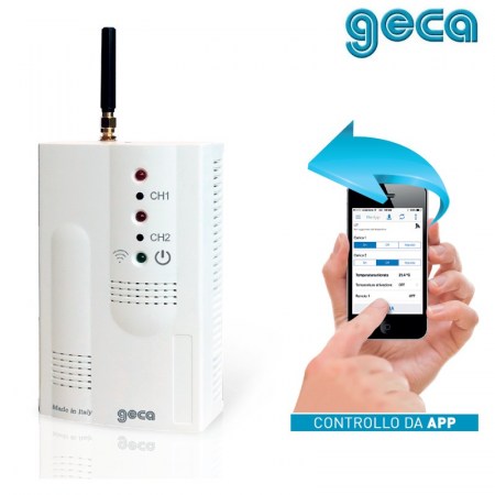 Attivatore GSM utenze elettriche tramite SMS o applicazione - GSM03 Geca