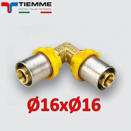 Multistrato per gas - Raccordo gomito curva Ø 16 mm - 2650018