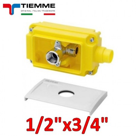 Multistrato per gas - Raccordo curvo M battente 3/4 x F 1/2 in box scatola incasso - 1500768