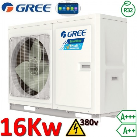 Pompa di calore monoblocco aria acqua Gree Versati IV - R32 16,0 Kw 3 PH 380v - ER01002081