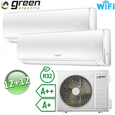 Climatizzatore dual split 12000+12000 Btu R32 A++/A+ Green Electric EVO (U.E. 5.2) - GEVD.3535(52)W
