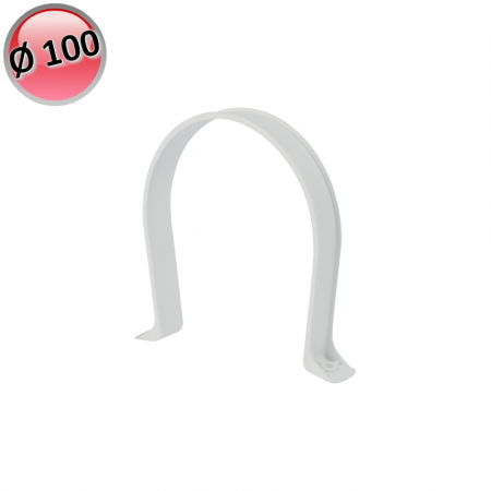 Collare circolare bianco per tubo plastica Ø 100 mm per VMC KAPPA