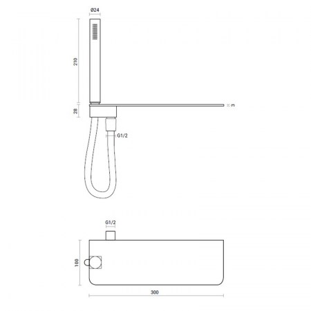 Dimensioni kit doccia SHELF - Vanità docce