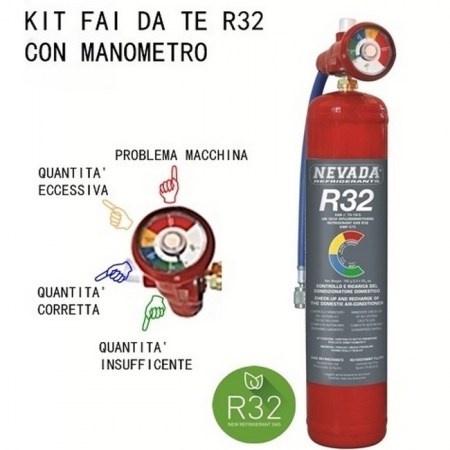 Kit ricarica diagnosi condizionatore fai da te - gas R32