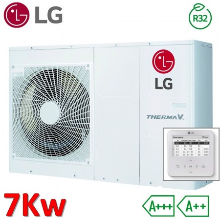 Pompa di calore aria acqua LG Therma V Monoblocco S R32 7.0 kw - HM071M.U43