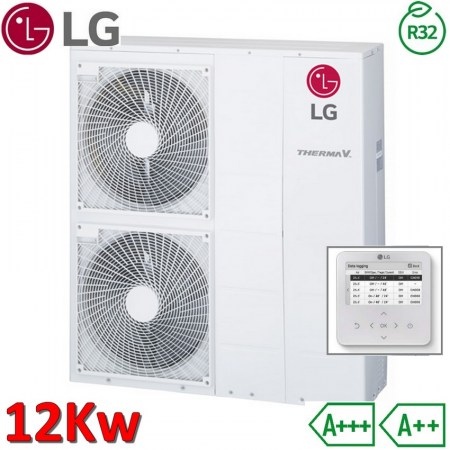 Pompa di calore aria acqua LG Therma V Monoblocco S R32 12.0 kw 220V - HM121MR.U34