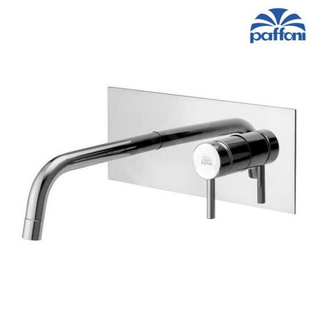 MISCELATORE LAVABO INCASSO LIGHT PAFFONI LIG105 CR CON PIASTRA RETTANGOLARE