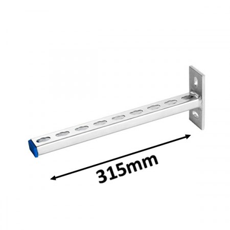 Mensola staffa a sbalzo a parete 315 mm , profilato in acciaio - 0950Z0315000