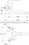 Miscelatore lavello parete NOEMA - ceramica DOLOMITE