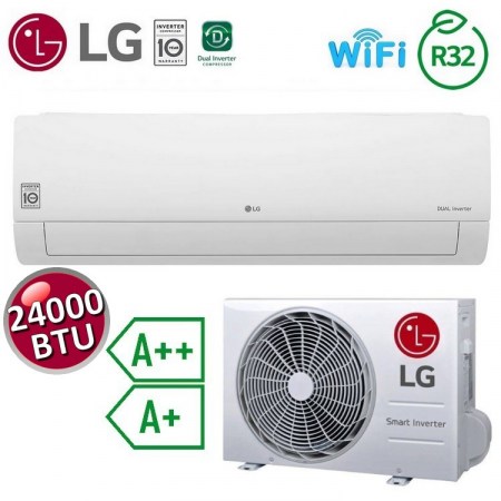 Climatizzatore mono split LG Libero SMART WiFi 24000 btu 7.0 kw A++ A+ S24ET.NSK+S24ET.U24