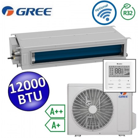 Climatizzatore canalizzato Gree R32 12000 Btu A++ A+ comando incluso - U-MATCH 6 GUD35PS1/A-S+GUD35W1/NhA-S