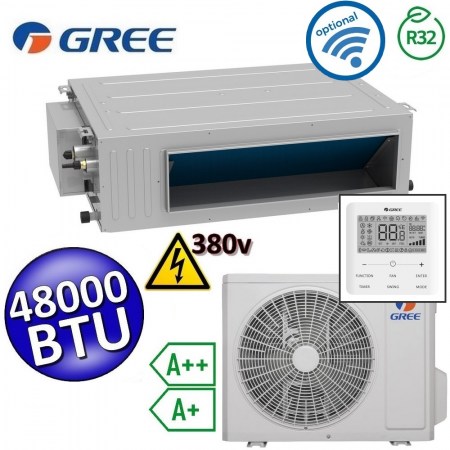 Climatizzatore mono canalizzato Gree 48000 Btu 380v U-MATCH 6 - GUD140PHS1/A-S+GUD140W1/NhA-X