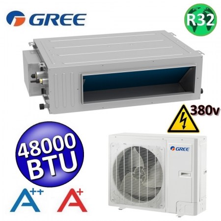 Climatizzatore mono canalizzato Gree 380v 48000 Btu R32 A++ / A+ GUD140PHS/A-T+GUD140W/NhA-X