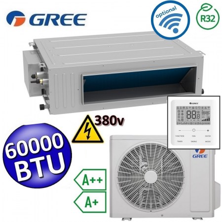 Climatizzatore canalizzato Gree 60000 Btu alta prevalenza 380v U-MATCH 6 - GUD160PHS1/A-S+GUD160W1/NhA-X