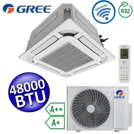 Climatizzatore a cassetta 8 vie Gree 48000 Btu - U-MATCH 6 GUD140T1/A-S+GUD140W1/NhA-S