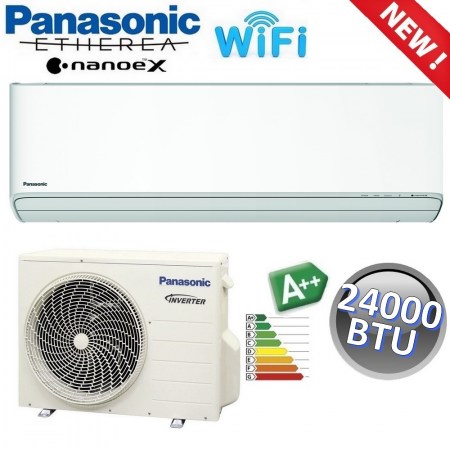 Climatizzatore mono split ETHEREA bianco R32 Panasonic - 24000 btu A++ con WiFi e NanoeX - CS-Z71ZKEW+CU-Z71ZKE