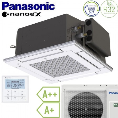 Climatizzatore mono cassetta a 4 vie 60x60 cm - 12000 Btu 3.5 Kw R32 A++ Panasonic - S-36PY3E+CZ-KPY4+U-36PZ3E5+CZ-RTC5B