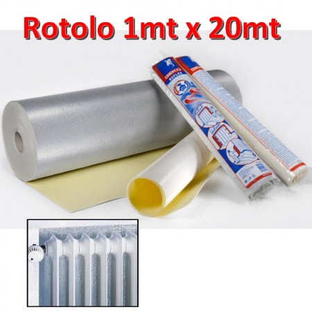 REFLEX Pannello termo riflettente per calorifero rotolo da 1 x 20 mt - PATERMOF