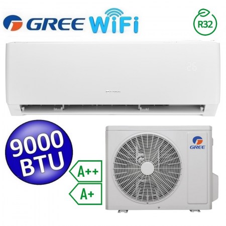 Gree - Climatizzatore mono inverter PULAR 9000 Btu classe A++/A+ funzione wi-fi R32 - GREE10148+GREE10149