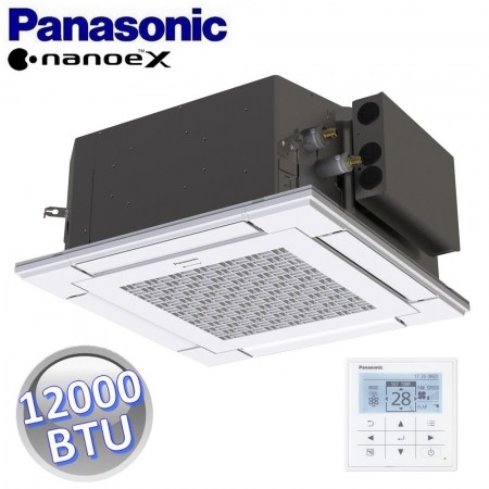 Unità interna cassetta a 4 vie 60x60 cm - 12000 BTU 3.6 Kw - pannello e comando a parete inclusi - PANASONIC