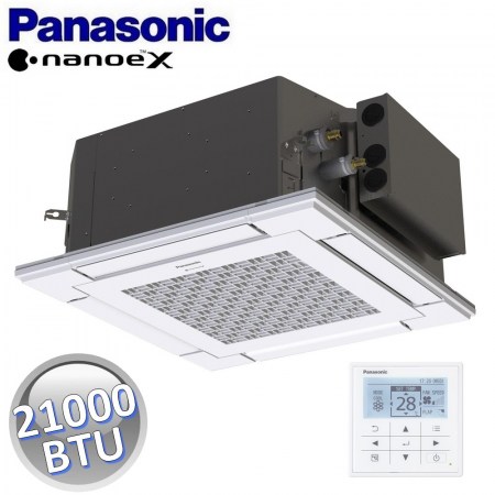 Unità interna cassetta a 4 vie 60x60 cm - 21000 BTU 6.0 Kw - pannello e comando a parete inclusi - PANASONIC