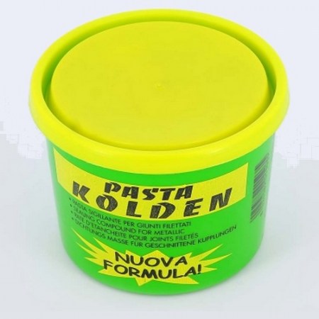 Kolden barattolo 400 gr - pasta verde mastice per filetti idraulici riscaldamento - 01503