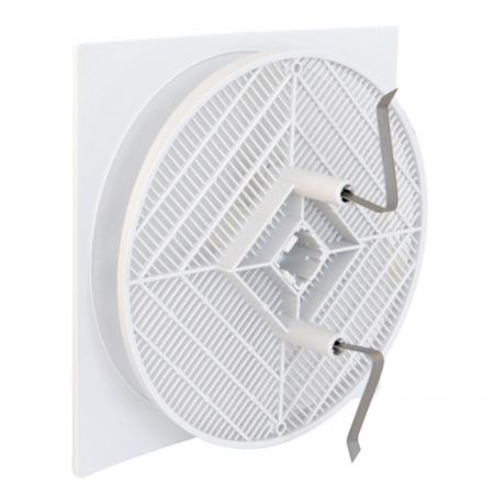 Griglia di ventilazione estetica quadrata in ASA Ø 80 mm BIANCA - QUTUR125B