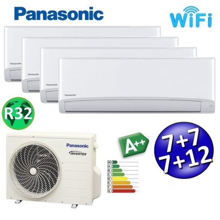 Climatizzatore quadri split serie TZ R32 Panasonic 7000+7000+7000+12000 btu A++ con WIFI - TZ-Z-R32-20202035(68)