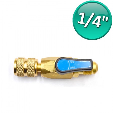 Rubinetto a sfera x gas 1/4'' sae - Volantino Blu