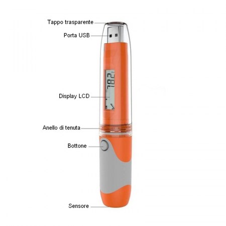 Elitech RC-51 data logger USB penna portatile per registrazione dati temperatura - Dettaglio