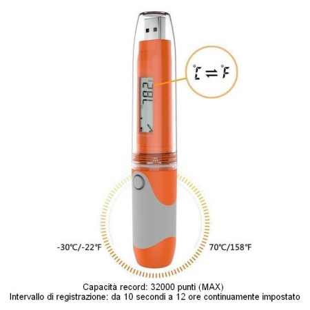 Elitech RC-51H data logger USB a penna registratore dati temperatura e umidità - Dettaglio 2