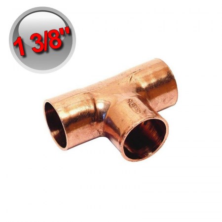 Raccordo a TEE FFF rame a saldare 1 3/8 - 34,93 mm