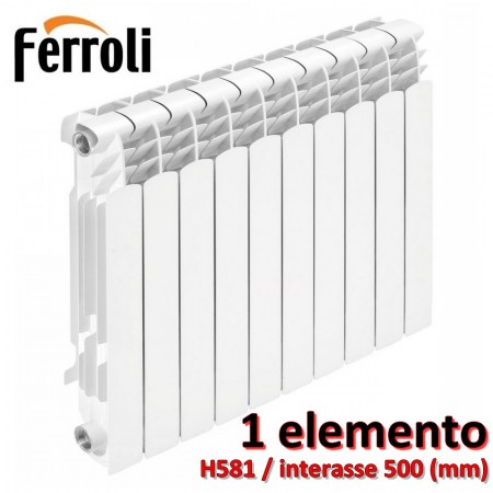 Ferroli PROTEO calorifero alluminio H. 581 interasse 500 (mm) - 1 elemento - ZE171151C