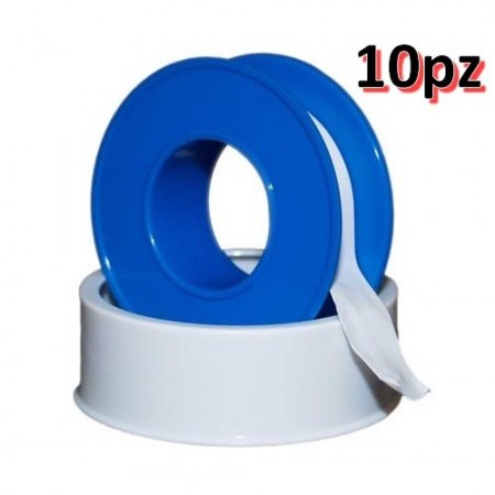 Teflon per filetti e giunzioni idrauliche - set da 10 rotoli 12 mt cad. - TFL.10