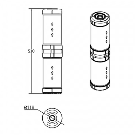 WATTS cartuccia di ricambio per Oneflow OFTWH-R 3/4″ sistema anticalcare - S0002189 S0002189EU