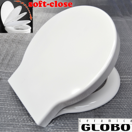 Sedile originale SOFT-CLOSE per wc BOWL 50.37 Ceramica Globo in termoindurente avvolgente - SB022BI