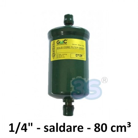 SC052S - Filtro disidratatore GMC a saldare attacchi 1/4 - 80 cm³ a setaccio molecolare