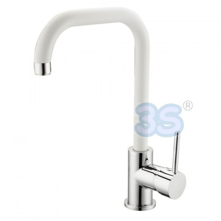 Miscelatore lavello cucina con canna girevole finitura bianco satinato - FLORIDA - SCARUB0831BS